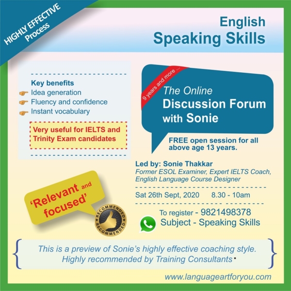 26 Sept Open Session - Speaking Skills