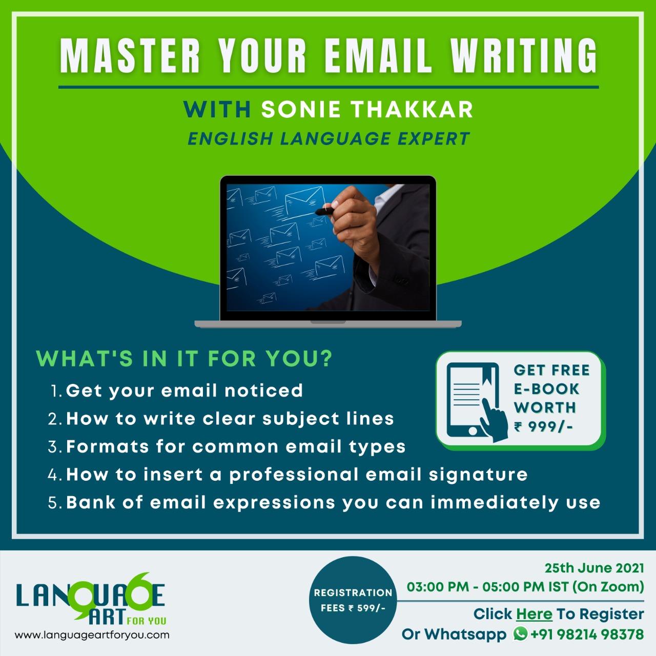 Master Email Writing, 25 June 2021